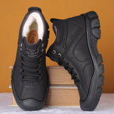 Bottes de neige en peluche pour hommes (CUIR NATUREL)