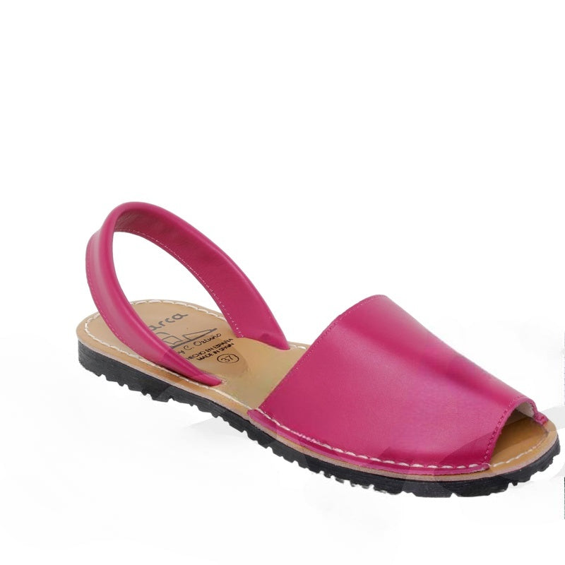 Sandalias casuales de cuero para mujer