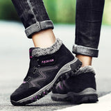 Bottines antidérapantes chaudes et confortables pour femmes