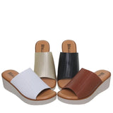 Sandalia de Cuña de Piel para Mujer – Elegancia y Comodidad