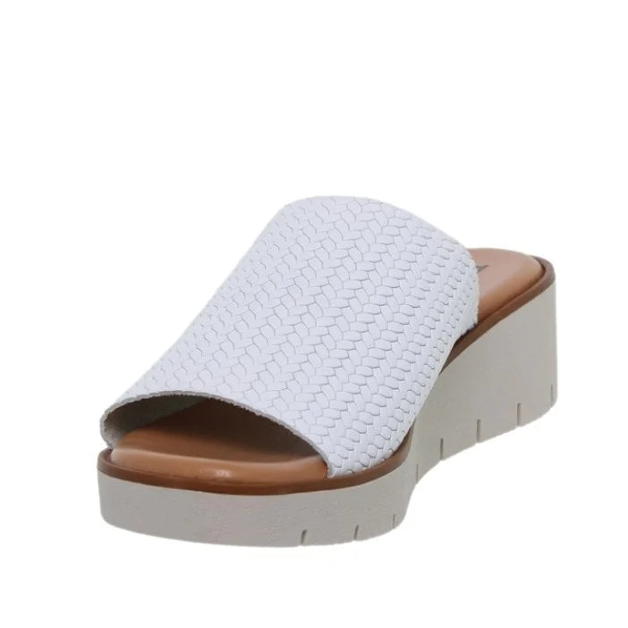 Sandalia de Cuña de Piel para Mujer – Elegancia y Comodidad