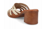 Sandalias de piel para mujer con tacón de 6 cm y tiras trenzadas - imagen 5