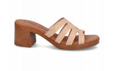 Sandalias de piel para mujer con tacón de 6 cm y tiras trenzadas - imagen 3