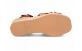 Sandalias de piel con cuña de esparto y detalles brillantes – imagen 6