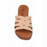 Sandalias de piel para mujer con tacón de 6 cm y tiras trenzadas - imagen 6
