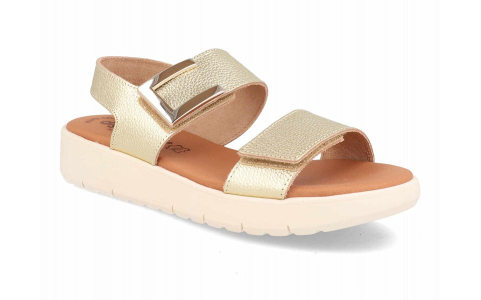 Sandalias de piel para mujer con cuña cómoda de 4 cm - imagen 2