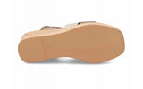 Sandalias de piel multimetal con cuña de estilo natural – imagen 5
