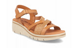 Sandalias de piel con cuña cómoda y tiras cruzadas – imagen 2
