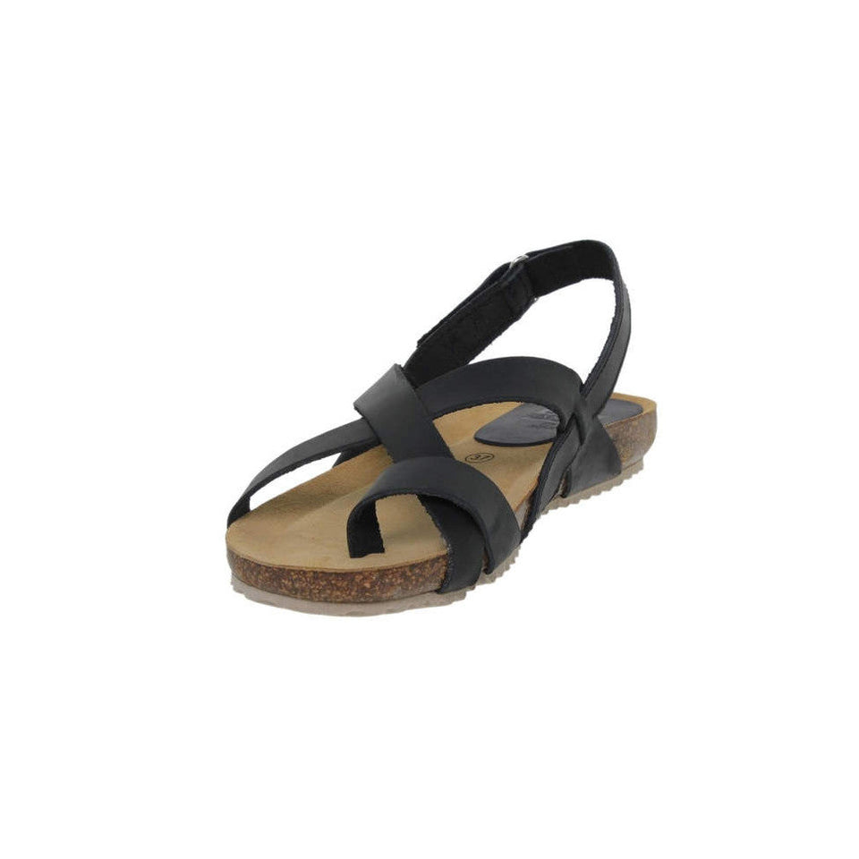 Sandalia de Piel para Mujer con Cuña Baja de 2,5 cm y Plantilla Acolchada
