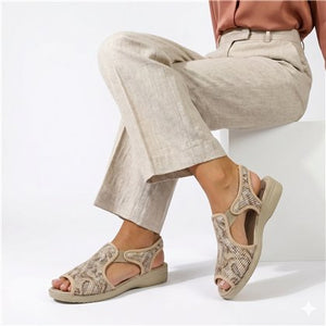 Sandalias casual chic de punta abierta