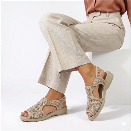 Sandalias casual chic de punta abierta