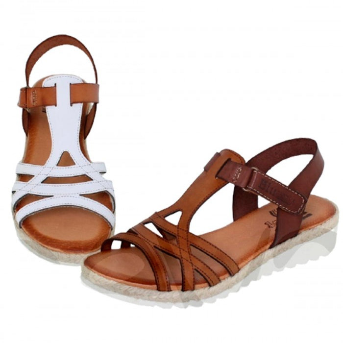Sandalia Blanca de Piel – Cuña de 3,5 cm